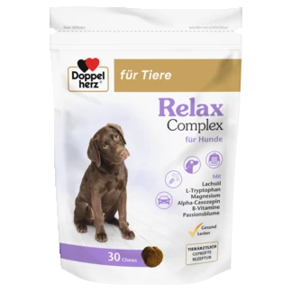 Abbildung der Produktverpackung Doppelherz für Tiere Relax Complex für Hunde Frontansicht